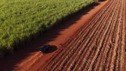 Carro percorre estrada de terra rural