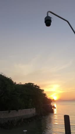 Por do sol praia do Guarujá 