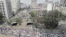 Vista aérea do Viaduto santa ifigenia até a praça do Correio