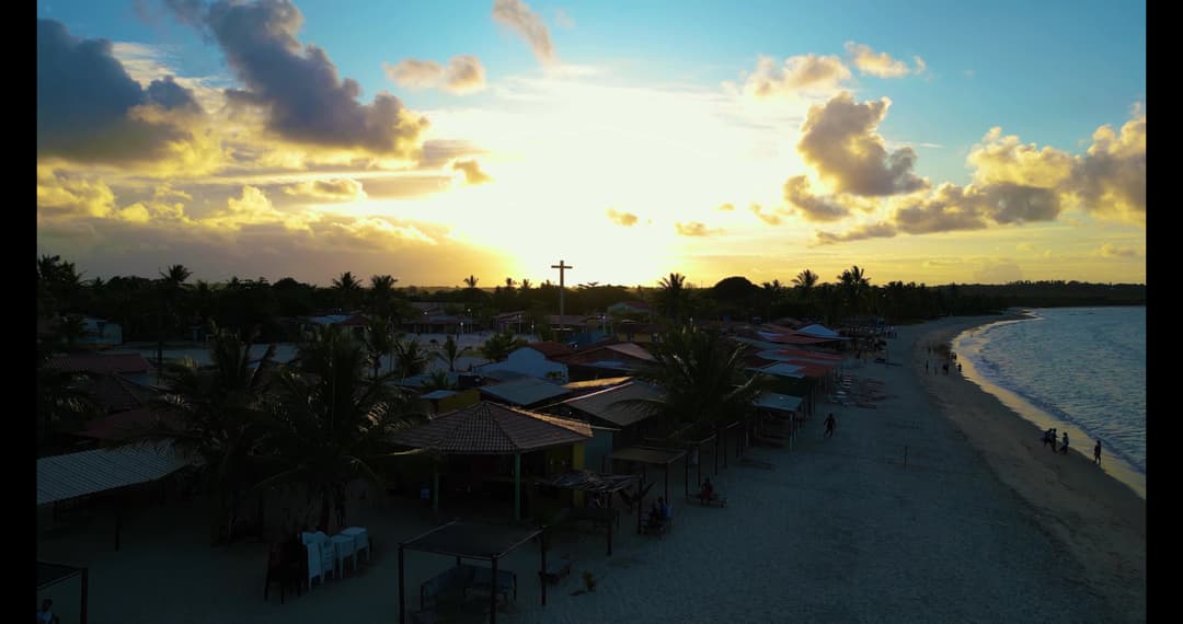 Por do sol na praia Coroa Vermelha - Porto Seguro - Bahia