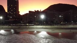 Praia Copacabana por do sol