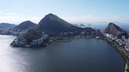 Vista da Lagoa Rodrigo de Freitas e vista Copacabana, Rio de Janeiro/RJ