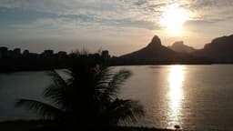 Pôr do sol na Lagoa Rodrigo de Freitas, RJ
