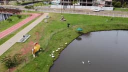 Vista do lago Eco Park Cascavel Pr 