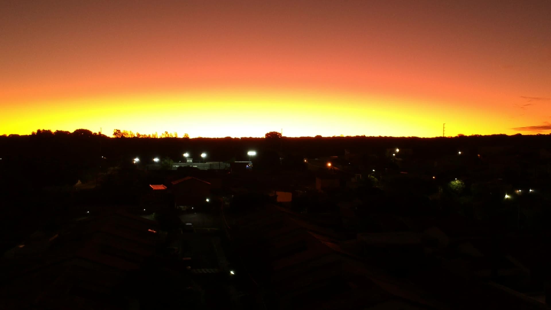 Por do sol radiante