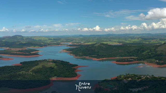 aerial view of Rio Pardo, in Caconde, Sao Paulo, Brazil