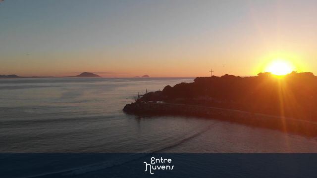 amanhecer em florianopolis com gaivotas