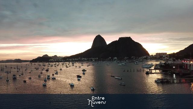 Amanhecer na Bahia de Guanabara — vídeo aéreo de Rio de Janeiro