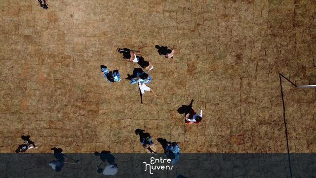 Apresentação de dança afro — vídeo aéreo de Angatuba