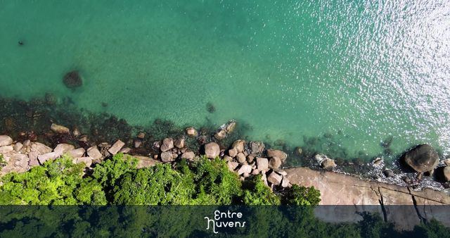 BR-SANTA RITA - UBATUBA - Tropical paradise aerial landscape of Santa Rita beach, Ubatuba coastline.