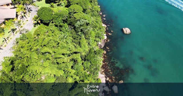 BR-SANTA RITA - UBATUBA - Tropical paradise aerial landscape of Santa Rita beach, Ubatuba coastline.