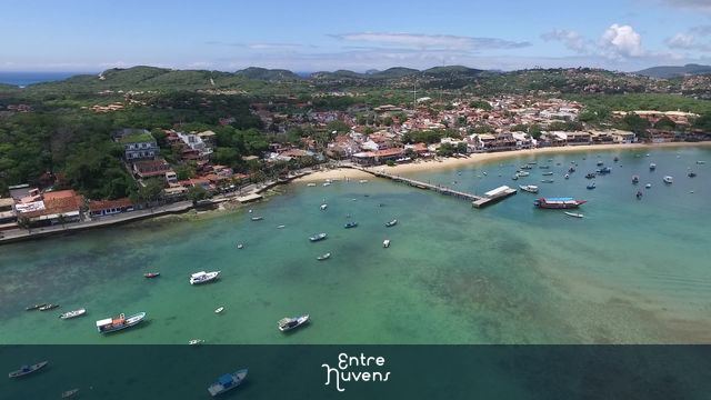 Búzios, barcos e lanchas — vídeo aéreo de Armação dos Búzios