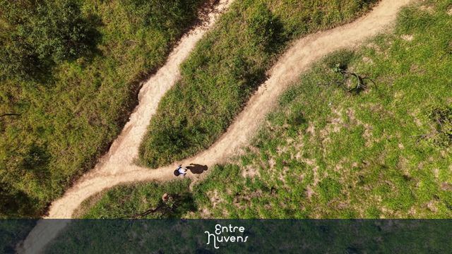 Caminhada na trilha: Uma aventura ao ar livre vista de cima