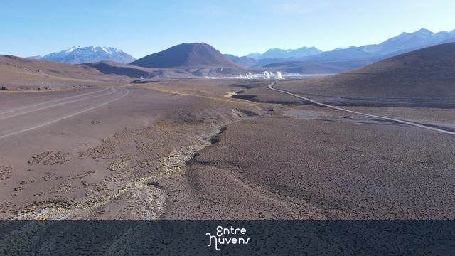 Campos de gêiseres no deserto andino