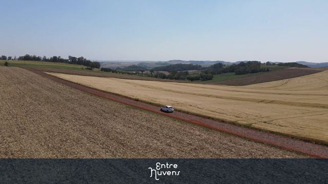 Carro andando em estrada de terra