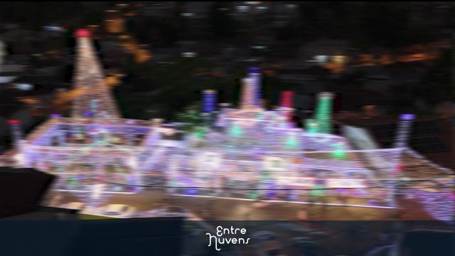 Casa Iluminada em Blumenau – Vista Aérea Natalina