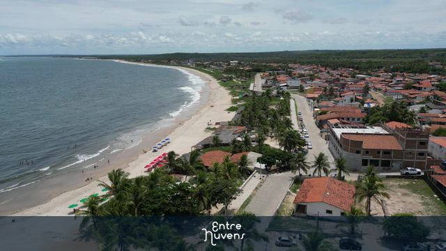 Cidade baia da traição na pb — vídeo aéreo de Baía da Traição