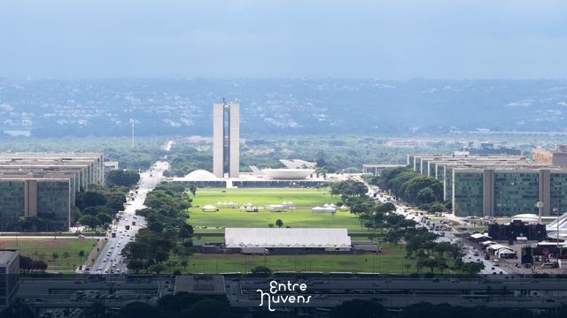 Congresso Nacional visto do alto em Brasília