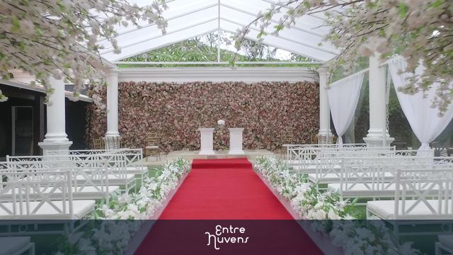 drone, casamento, igreja, decoração — vídeo aéreo de Embu das Artes