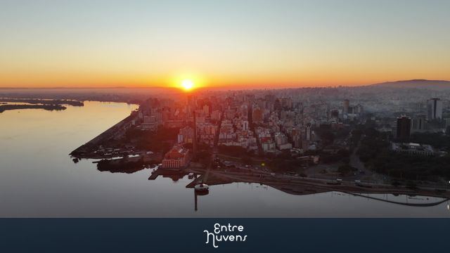 Amanhecer Orla do Gasometro em Porto Alegre