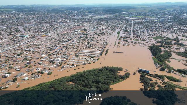 Enchente no Rio Grande do Sul, divisa entre São Leopoldo e Novo Hamburgo
