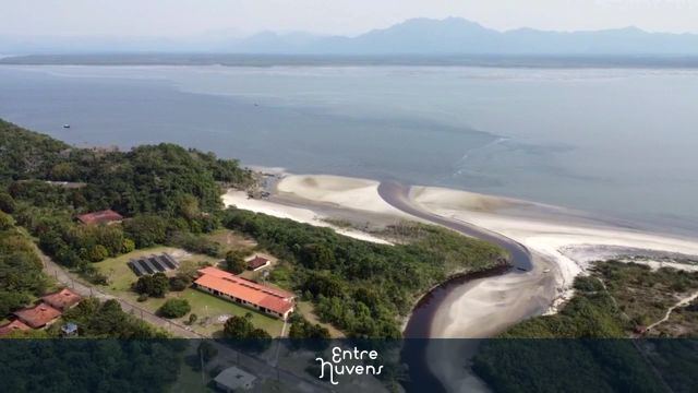 Ilha do Cardoso - núcleo Pereque — vídeo aéreo de Cananéia