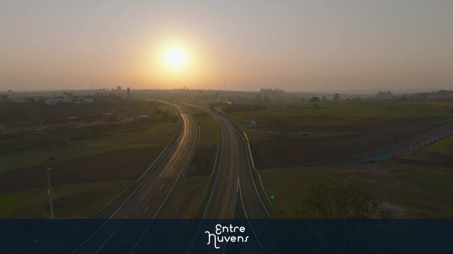 Imagem aérea de uma das principais entrada da cidade 