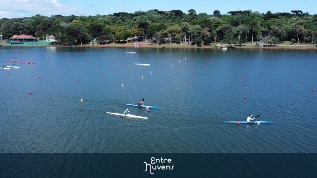 Lago municipal Paulo Gorski take 6 — vídeo aéreo de Cascavel