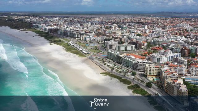 Panorama Aéreo de Cabo Frio RJ a partir da Praia do Forte