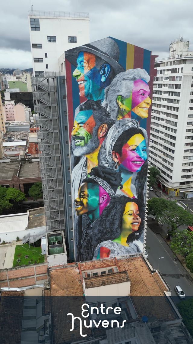 pintura artista Kobra — vídeo aéreo de Belo Horizonte