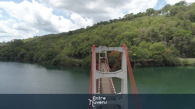 ponte pensil 1 — vídeo aéreo de Ribeirão Claro