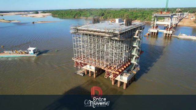 PONTE RIO ARAGUAIA EM LUIZ ALVEZ — vídeo aéreo de São Miguel do Araguaia