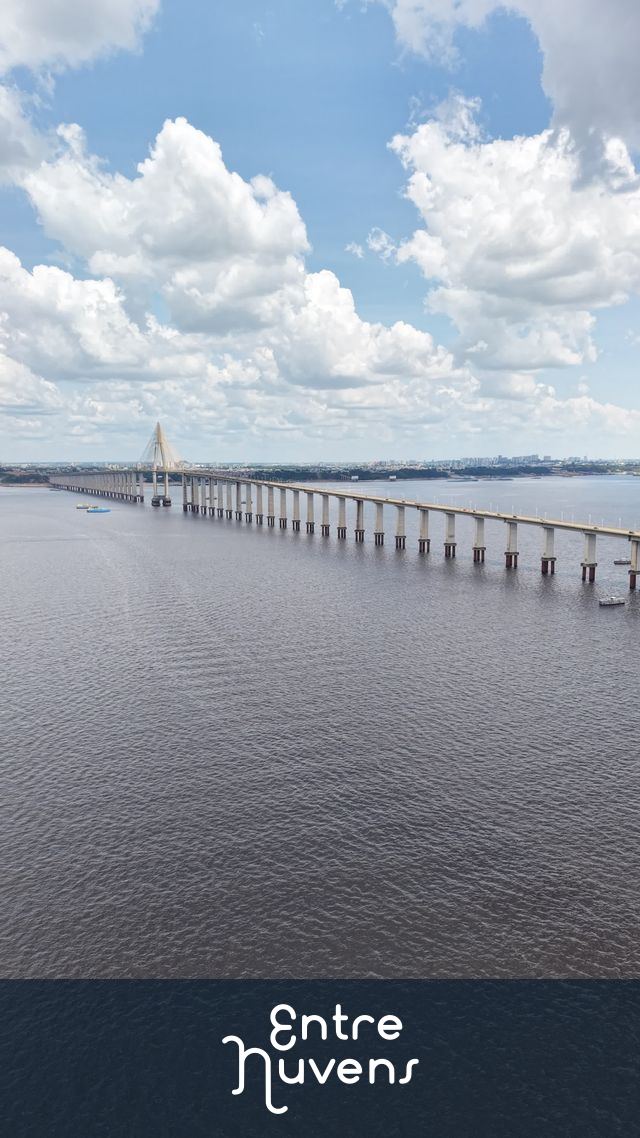 Ponte RIo NEgro — vídeo aéreo de Manaus