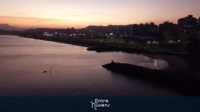 Por do Sol na  Beira mar São José - Sc