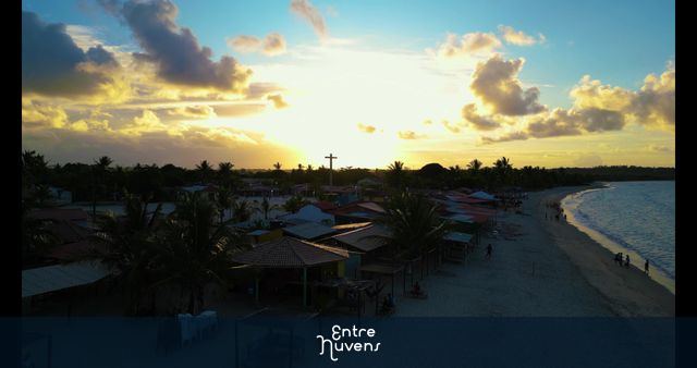 Por do sol na praia Coroa Vermelha - Porto Seguro - Bahia