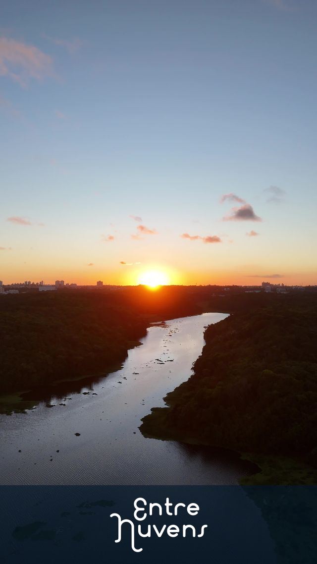 PÔR DO SOL NO PARQUE DE PITUAÇU NA VERTICAL