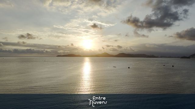 Pôr do sol santos
