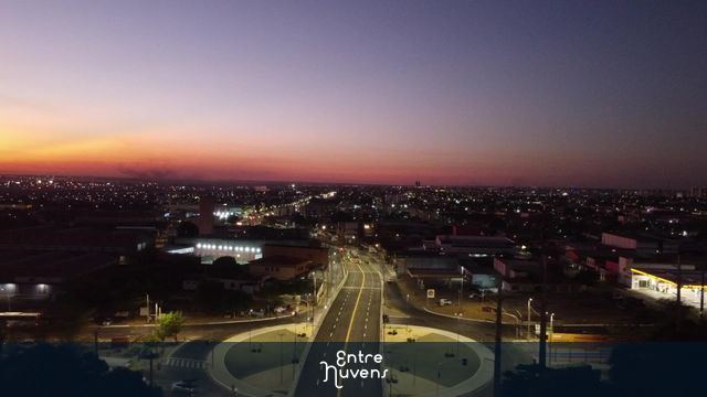 Por-do-sol em Teresina no viaduto da tabuleta