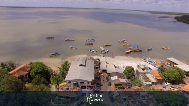 Porto de Marudá - Travessia para Algodoal — vídeo aéreo de Marapanim