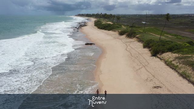 Praia deserta na bahia — vídeo aéreo de Mata de São João