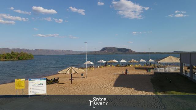 Praia do Segredo em Lajeado Tocantins — vídeo aéreo de Palmas