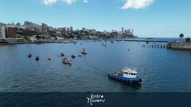Procissão do Senhor dos Navegantes — vídeo aéreo de Salvador