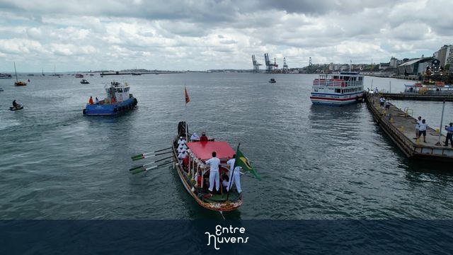 Procissão do Senhor dos Navegantes — vídeo aéreo de Salvador