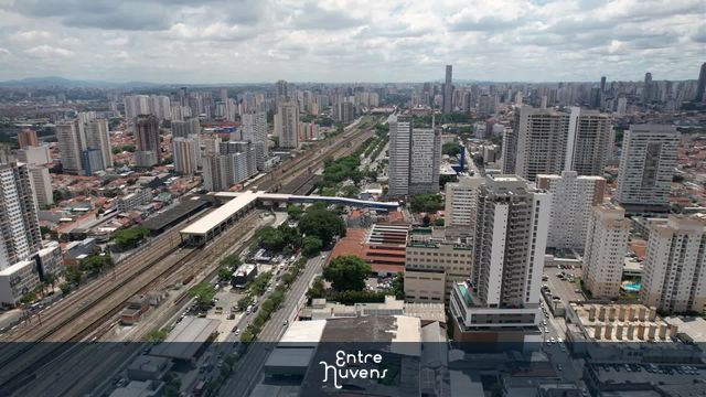 Radial Leste com vista para o Metrô Belém — vídeo aéreo de São Paulo