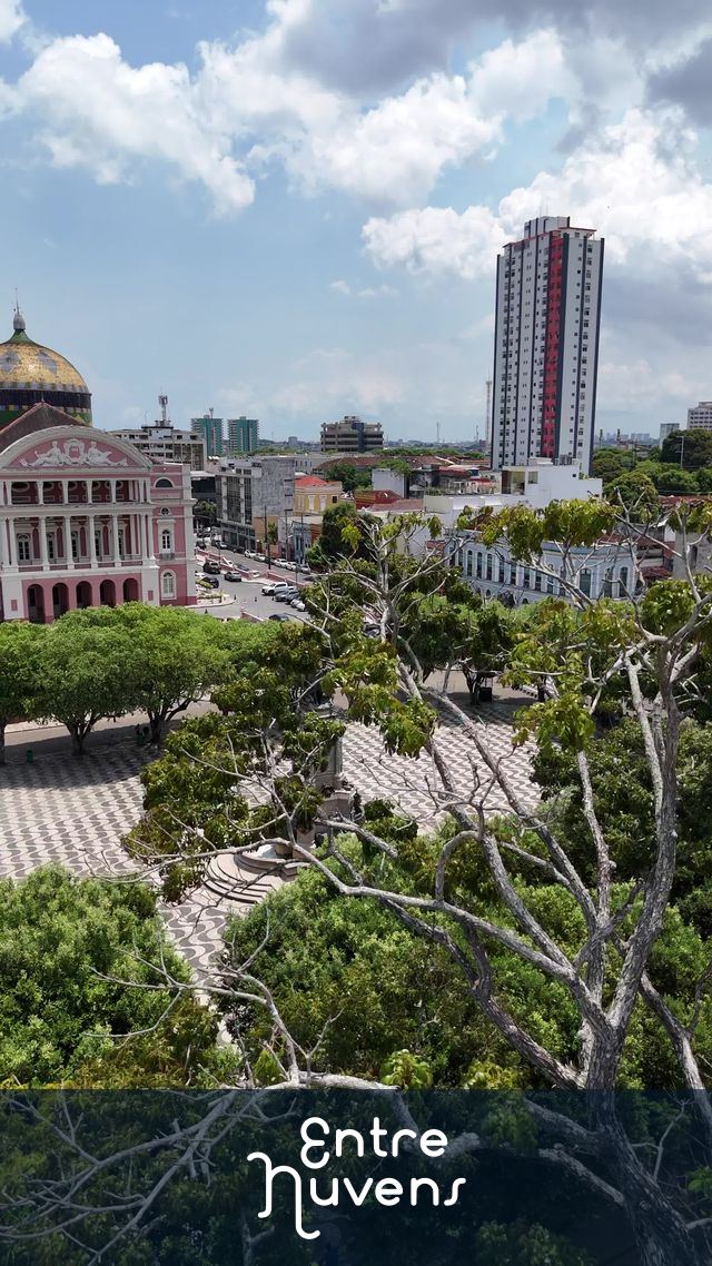 teatro amazonas — vídeo aéreo de Manaus