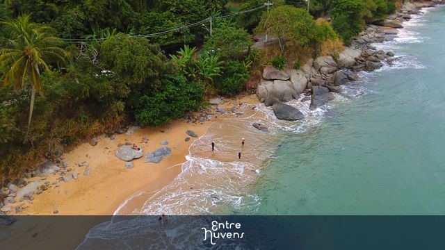 Visão aérea de praia do Oscar - Ilhabela