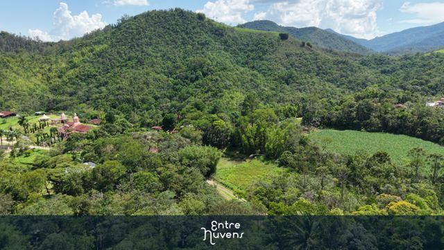 Vista Aérea da Mata Atlântica e Paisagem Rural em Pindamonhangaba
