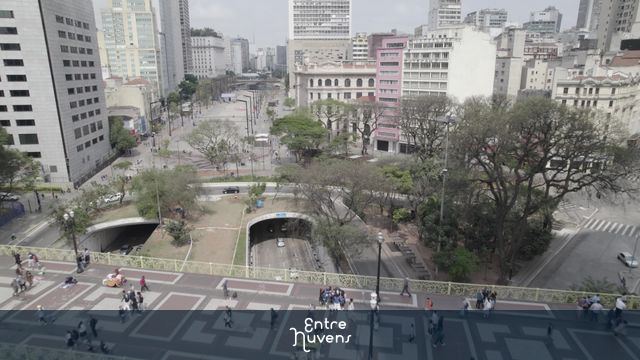 Vista aérea da praça do Correio voltando para o Viaduto santa ifigenia