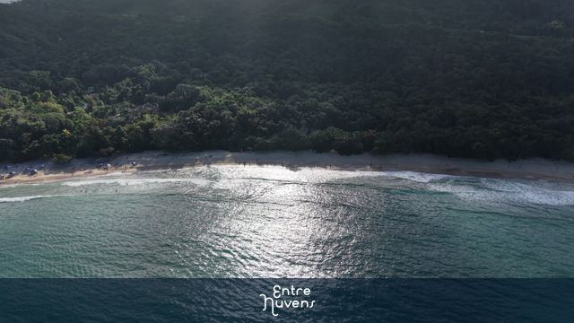 Vista aérea da Praia do Félix em Ubatuba: um paraíso preservado