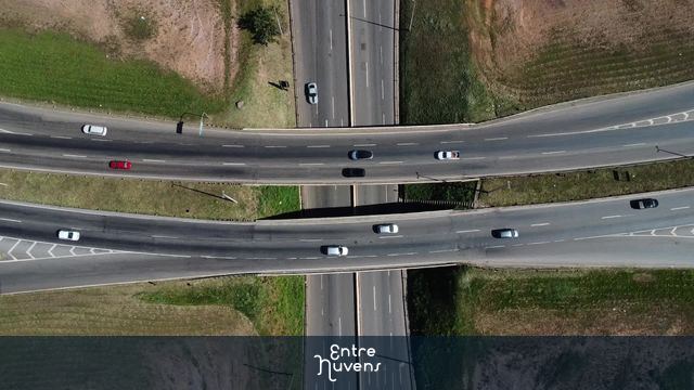 vista de cima avenida — vídeo aéreo de Goiânia